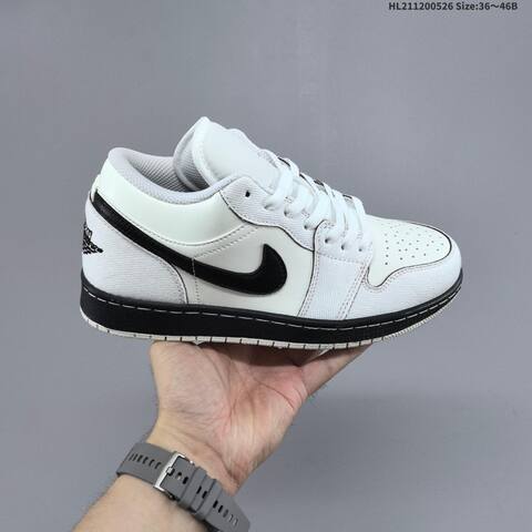 Jordan Air Jordan 1 Low White Black 36-46 Basketball - Unisex (BS-65877)