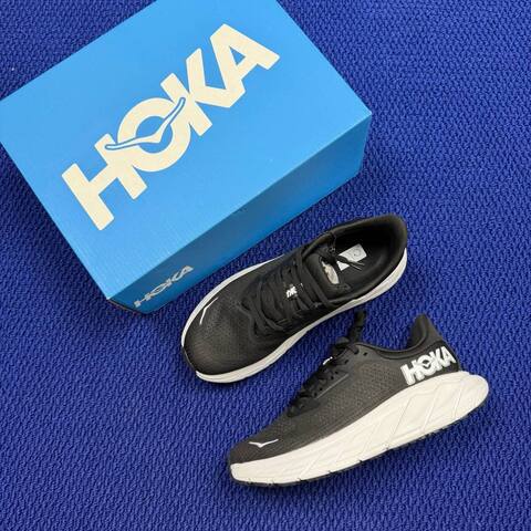 HOKA ONE ONE Arahi 7 White Blue Black Grey Running Shoe Running Sneakers (BS-86830)