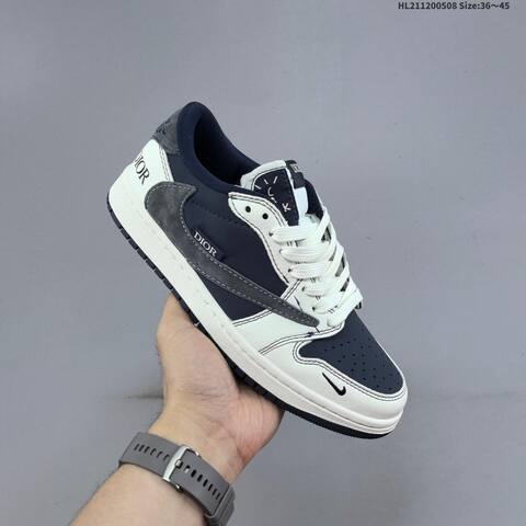 Jordan Air Jordan 1 Low x Travis Scott Navy White Grey EU 36-45 Casual - Unisex BS-66014