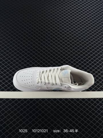 Nike Air Force 1 Low White With Light Blue Accents 36-45 Casual - Unisex (BS-74588)