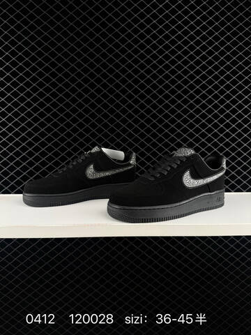 Nike Air Force 1 IQ9772-001 Black With Silver Crystal Accents EU 36-45 Lifestyle - Unisex (BS-72152)