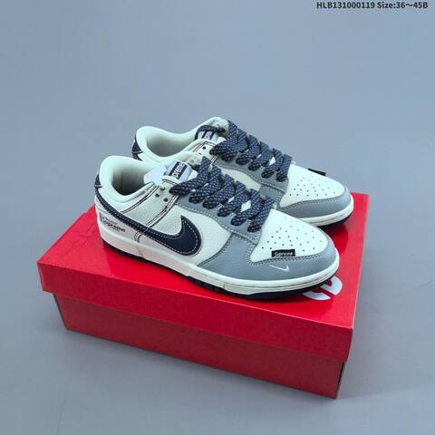 Nike Dunk Low Supreme Off White Grey Navy Blue EU 36-45 Skate Shoe - Unisex BS-61893