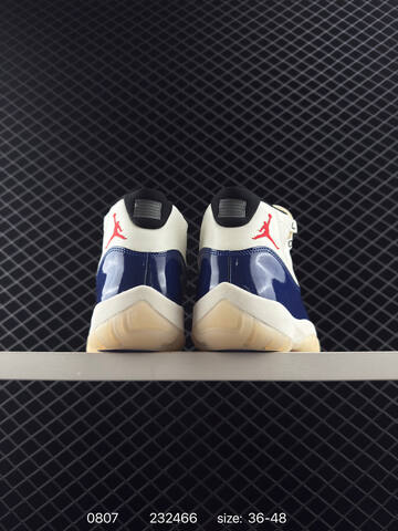 Jordan Air Jordan 11 Retro Gamma Blue Sail Navy Blue Gum Red Black EU 36-48 Basketball Shoe - Unisex BS-80957