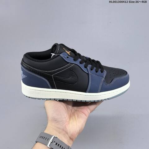 Jordan Air Jordan 1 Low Midnight Navy Black EU 36-46 Casual - Unisex (BS-66232)