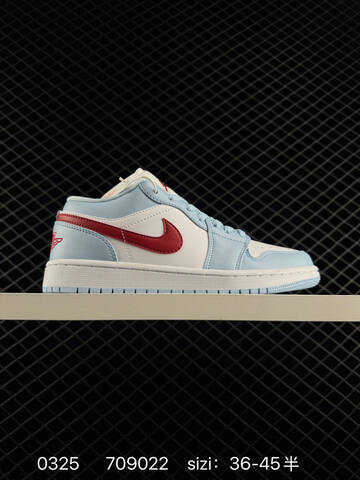 Jordan Air Jordan 1 Low White Blue Red EU 36-45 Sneaker - Unisex BS-79612