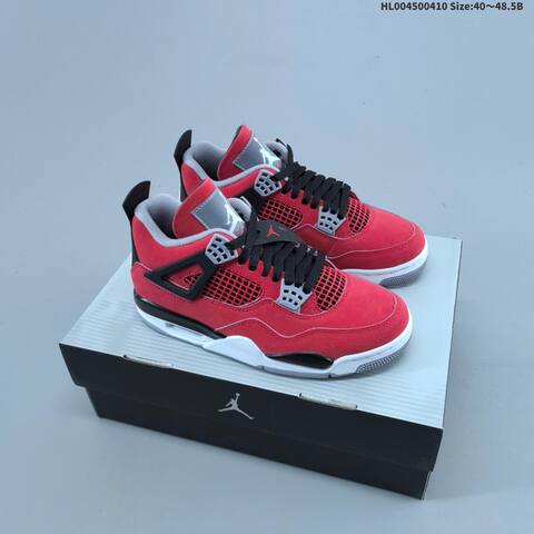Jordan Air Jordan 4 Retro Toro Bravo Red Black Grey White EU 40-48 5 Basketball - Men's (BS-66260)
