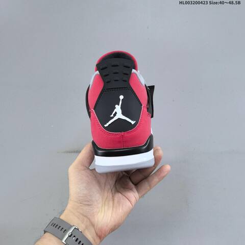 Jordan Air Jordan 4 Retro Toro Bravo Red Black White Grey 40-48 5 Basketball - Men's (BS-66082)