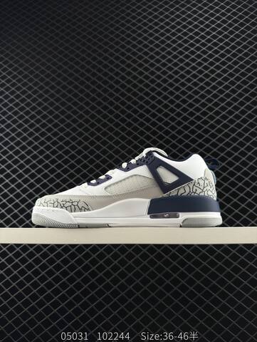 Jordan Spizike Low White Grey Navy EU 36-46 Basketball Shoe - Unisex (BS-81273)