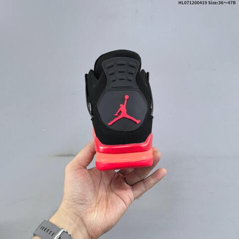 Jordan Air Jordan 4 Retro Black Bright Crimson EU 36-47 Basketball - Unisex (BS-66142)