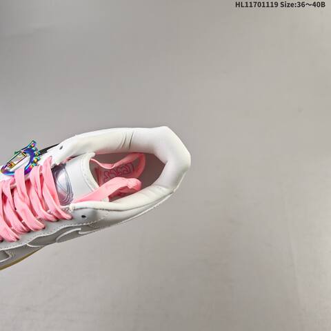 Nike Air Force 1 07 White Pink Yellow Iridescent EU 36-40 Sneaker - Unisex BS-63435