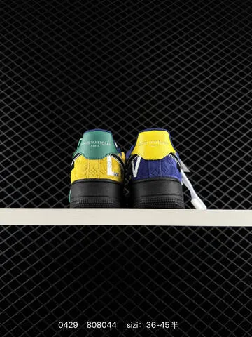 Nike Air Force 1 Black Silver Yellow Blue Green 36-45 Lifestyle - Unisex BS-71789