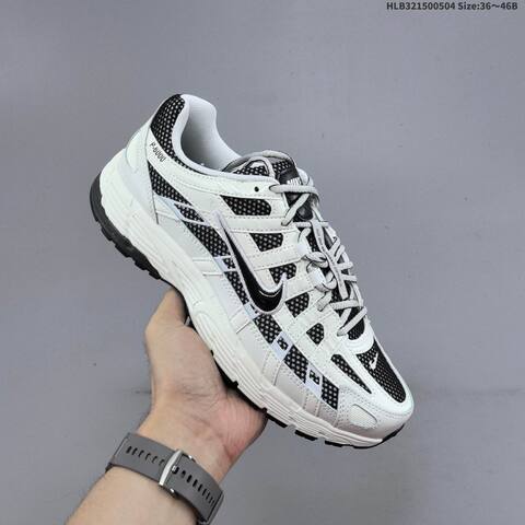 Nike P-6000 White Black Light Grey EU 36-46 Running Shoe - Unisex BS-60525