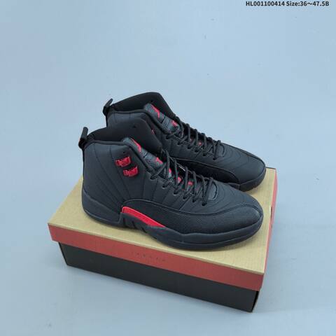 Jordan Air Jordan 12 Retro Black Red 36 47 5B Basketball - Unisex (BS-66191)