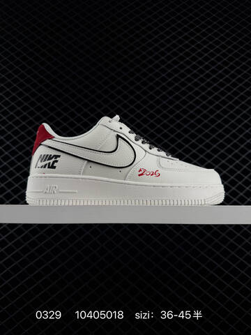 Nike Air Force 1 07 White Black Red EU 36-45 Skate - Unisex (BS-72380)