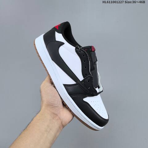 Nike Air Jordan 1 Low x Travis Scott Black Red White 36 46 Lifestyle - Unisex (BS-67246)