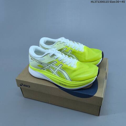 ASICS S4 FF Turbo White Neon Yellow Black EU 36-45 Running Shoe Running Sneakers - Unisex (BS-69064)