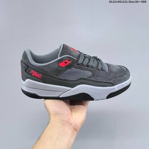 Jordan Flight Court Dark Grey Black Red EU 36-46 Casual - Unisex (BS-67169)
