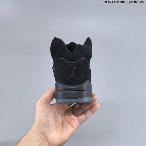 Jordan Air Jordan 5 Retro Black Wolf Grey 36 45 Basketball - Unisex (BS-67085)