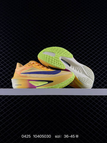 Nike Zoom Fly 6 Laser Orange With Racer Blue Swoosh Volt Outsole Accents Sail Midsole Magenta Gradient Details EU 36-45 Half Sizes Available Running - Unisex (BS-71867)
