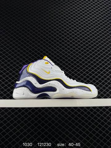 Nike Air Foamposite One White Purple Yellow 40-45 Basketball - Men's (BS-74462)