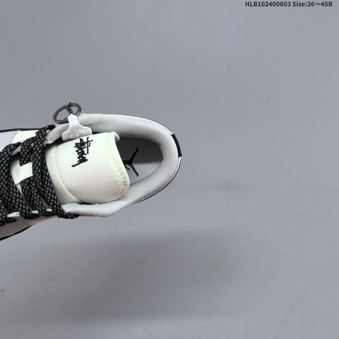 Jordan Air Jordan 1 Low Light Grey White Black EU 36-45 Basketball - Unisex (BS-65812)
