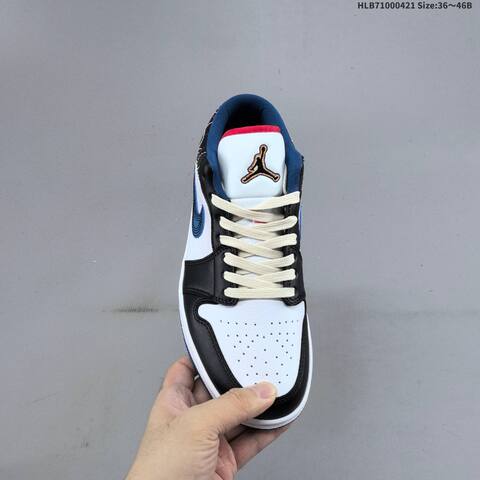 Jordan Air Jordan 1 Low White Black Blue Red EU 36-46 Basketball - Unisex (BS-66096)
