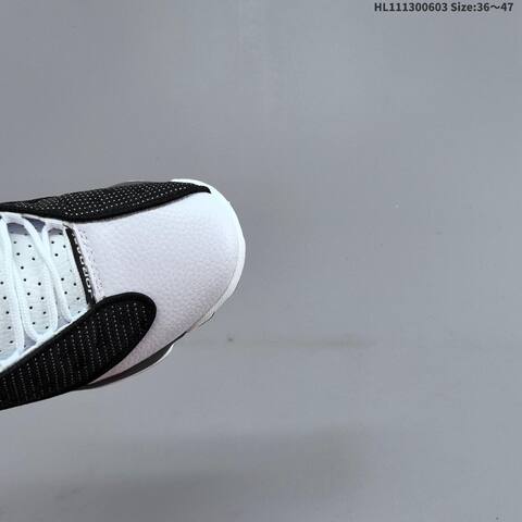 Nike Air Jordan 13 Black White Gray With Green Hologram EU 36-47 Basketball - Unisex (BS-65814)