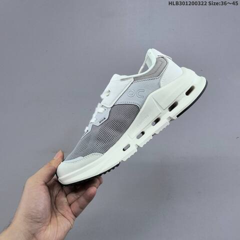 On Cloud Tec Gray White Navy Blue EU 36-45 Running Shoe Running Sneakers - Unisex (BS-69666)
