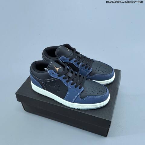 Jordan Air Jordan 1 Low Midnight Navy Black EU 36-46 Casual - Unisex (BS-66232)