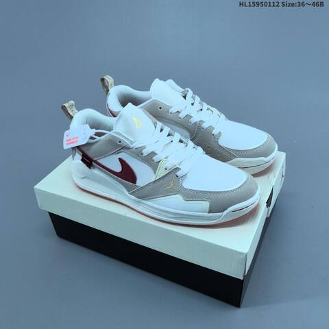 Jordan CMFT Era IQ9781-261 White Light Beige Burgundy Coral EU 36-46 Casual - Unisex (BS-67004)