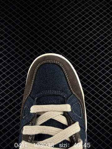 Nike Air Force 3 Low Dark Brown Suede Navy Denim Metallic Silver Swoosh Off-white Aged Midsole Navy Outsole EU 40-45 Lifestyle - Men's (BS-72175)