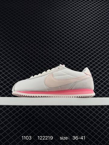 Nike Classic Cortez Nylon HF6410 Light Grey Pale Pink Hot Pink EU 36-41 Casual - Unisex (BS-74399)