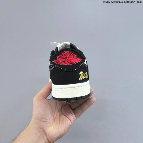 Jordan Travis Scott x Air Jordan 1 Low OG Black White EU 36-45 Lifestyle - Unisex (BS-66923)