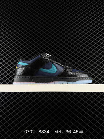 Nike SB Dunk Low IQ1323 Black Navy Teal Light Blue Orange EU 36-45 Skate Shoe - Unisex (BS-70461)