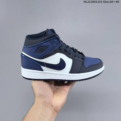 Nike Air Jordan 1 Retro Mid Red White Black EU 36-46 Basketball - Unisex (BS-67151)