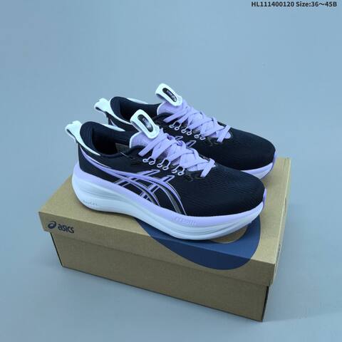 ASICS Gel Nimbus 28 White Black Green Purple EU 36-45 Running Shoe Running Sneakers - Unisex (BS-69054)