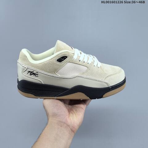 Jordan Flight Court Light Beige Cream With Black And Gum EU 36-46 Casual - Unisex (BS-67258)