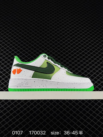 Nike Air Force 1 Low DOAF White Green Orange EU 36-45 5 Lifestyle - Unisex (BS-73270)