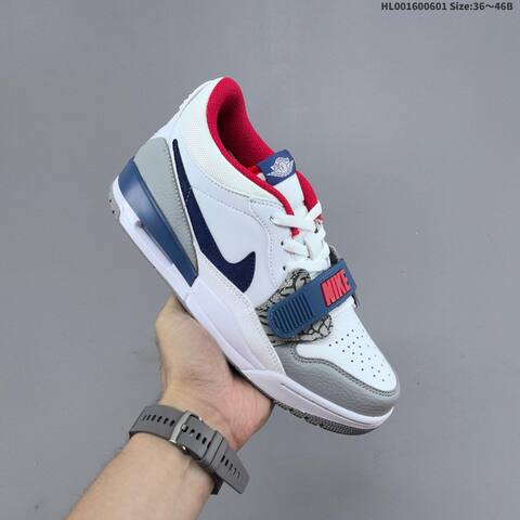 Jordan Legacy 312 Low White Grey Navy Red 36 46B Lifestyle - Women s BS-65825