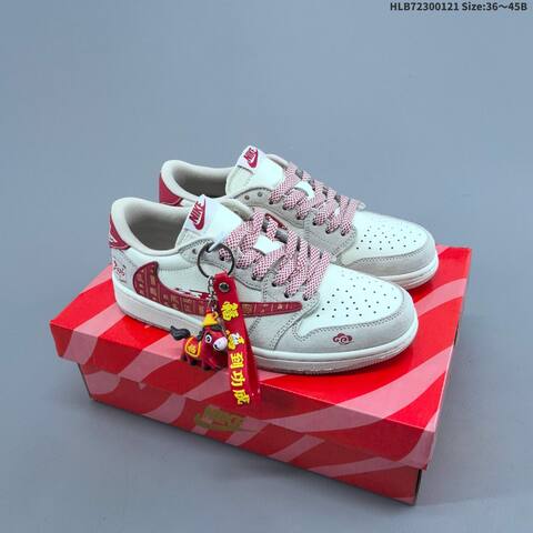 Nike Air Jordan 1 White Grey Red 36 45 Lifestyle - Unisex (BS-66907)
