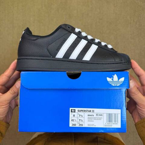 Adidas Superstar II KK4474 Black White EU 41 1 3 Lifestyle - Men's (BS-87006)