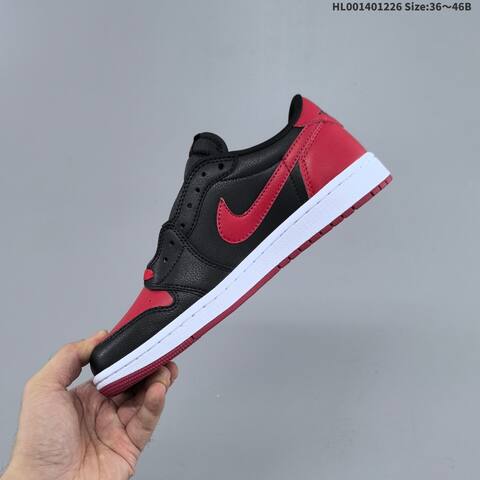 Jordan Air Jordan 1 Low OG Bred Black-red EU 36-46 Lifestyle - Unisex (BS-67261)