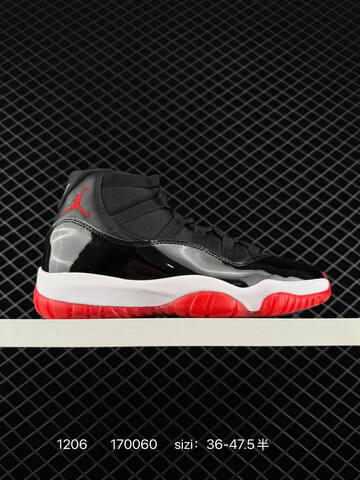 Jordan Air Jordan 11 Retro Bred Black White Red EU 36-47 5 Basketball Shoe - Unisex (BS-80102)