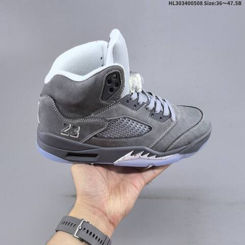 Jordan Air Jordan 5 Retro Wolf Grey White EU 36-47 5 Basketball - Unisex (BS-66009)