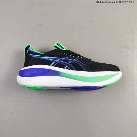 ASICS Gel-Nimbus 27 Black Green Blue White EU 36-45 Running Shoe Running Sneakers - Unisex (BS-69231)