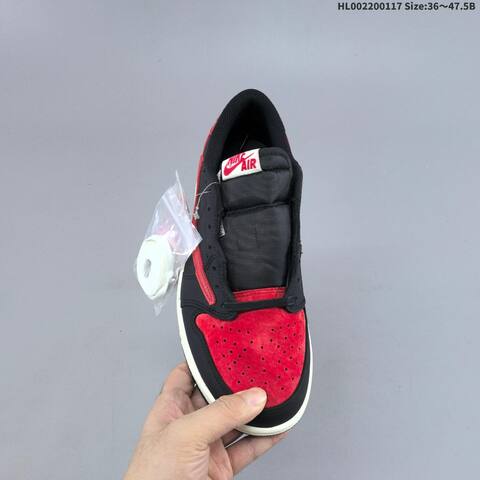 Jordan Air Jordan 1 Low Black Red White 36 47 5 Basketball - Unisex (BS-66949)