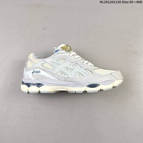 ASICS Gel-NYC Cream Light Grey Blue EU 36-46 Running Shoe Running Sneakers - Unisex (BS-69202)