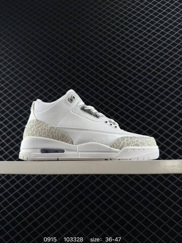 Jordan Air Jordan 3 Retro White Grey Blue Cream EU 36-47 Basketball Shoe - Unisex BS-80704