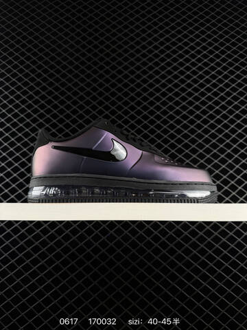 Nike Air Force 1 Low Air Max Iridescent Purple Black Clear EU 40-45 Sneaker - Men's (BS-70718)
