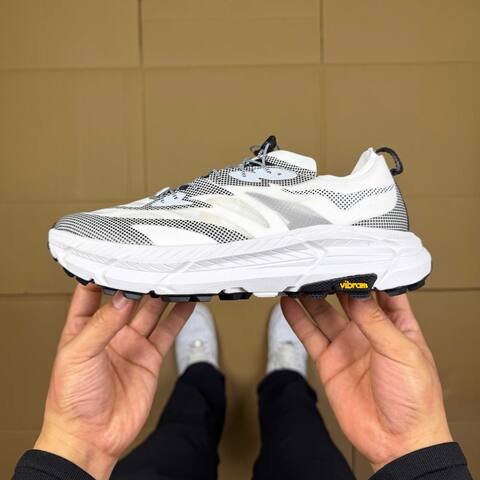 HOKA Mafate Speed 4 LITE White Black Grey Trail Shoe Trail Running Sneakers (BS-86938)